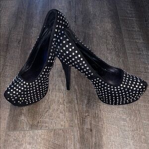 Candie's Black Studded Heels
